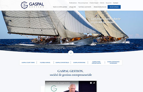 Conception et SEO du site de GASPAL GESTION, société de gestion à Paris