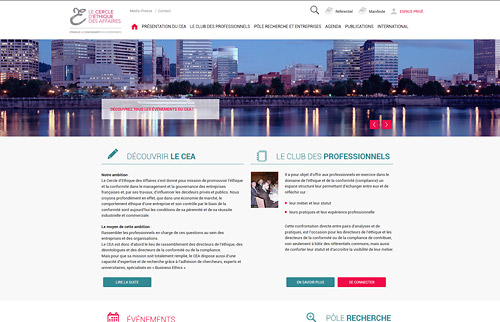 Conception Site Web Cercle d'Éthique des Affaires