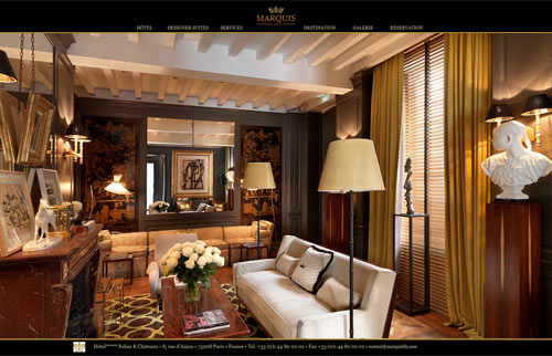 Création Site Web HOTEL MARQUIS FAUBOURG SAINT HONORE PARIS
