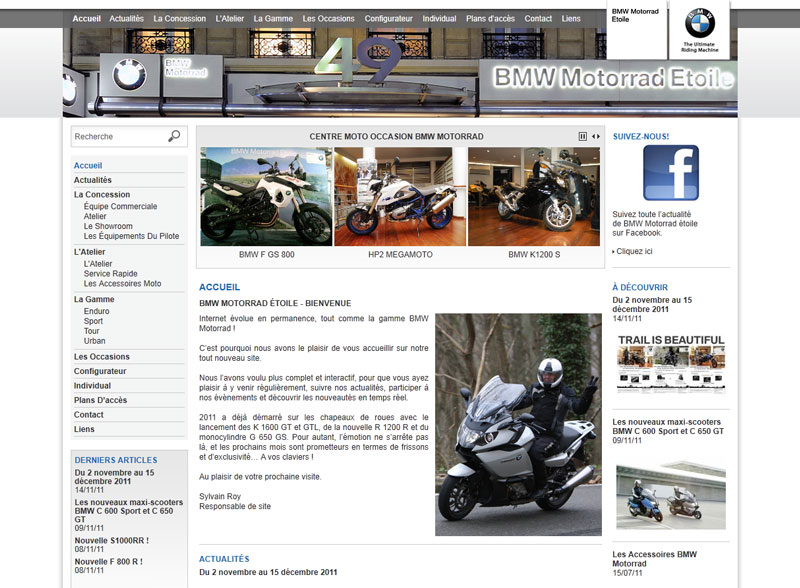 Création Site Web BMW MOTORRAD ÉTOILE
